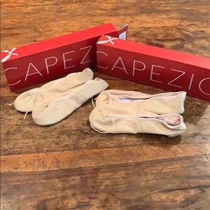 Two Pairs of Daisy Ballet Slippers Size 13.5 Kids